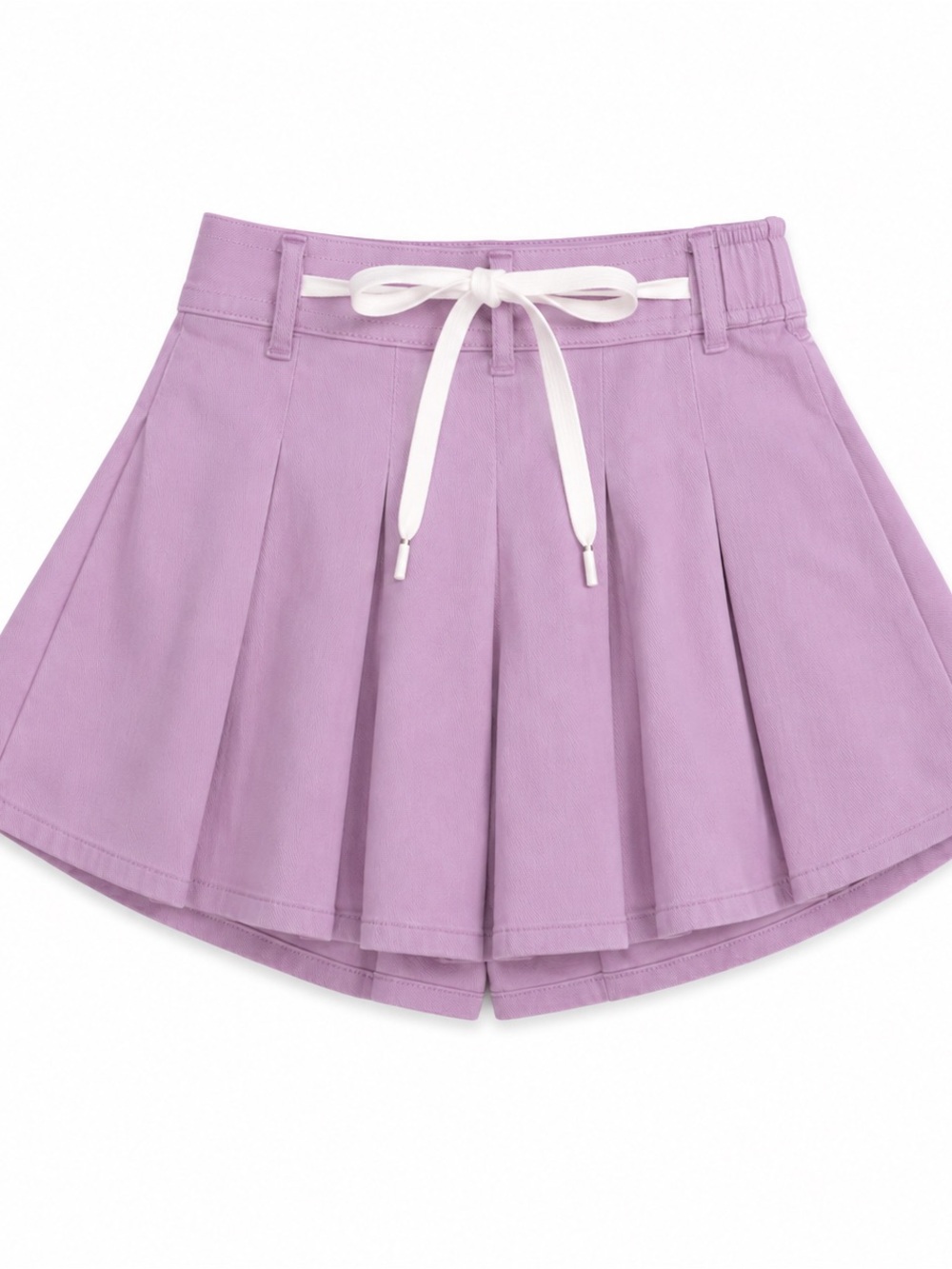 Source Unknown Lavender Pleated Skort with White Drawstring